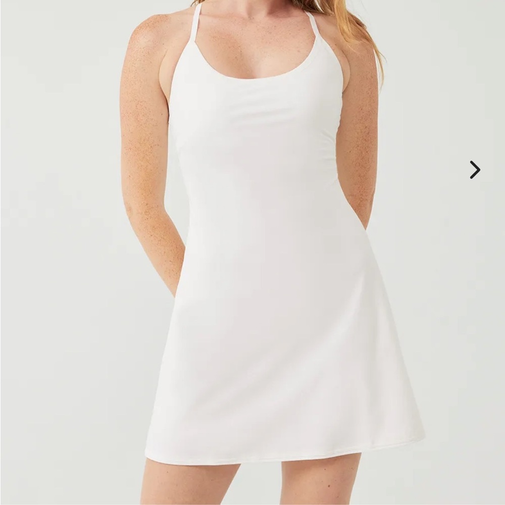 Outdoor Voices Exercise Dress in White, Size M